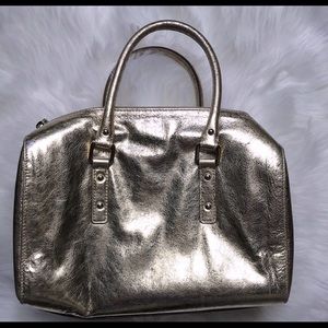 Kate Spade gold metallic satchel